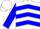 Silk - White, Blue Chevrons, White Bar on Blue Sleeves