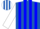 Silk - Royal Blue, White 'A&E', Blue Stripes on White Sle