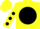 Silk - YELLOW, black disc, black spots on sleeves, yellow cap