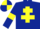 Silk - Dark Blue, Yellow Cross of Lorraine and armlets, quartered cap