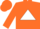 Silk - Orange, Orange 'M' on White Triangle, White Bands