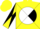 Silk - Yellow, White disc, Black 'W', Yellow and Black Diagonal Quartered