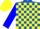 Silk - Royal Blue and Yellow Quarters, Yellow Blocks on Blue Sleeves, Yellow Cap