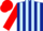 Silk - Dark Blue and Light Blue stripes, Red sleeves and cap