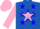 Silk - Royal Blue, Hot Pink Star, Blue Stars on Pink Sleeves, Blue and Pink Cap