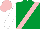 Silk - EMERALD GREEN, pink sash, white sleeves, pink cap