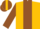 Silk - Gold, Brown Panel, Brown Bars on Sleeves
