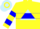 Silk - Yellow, Light Blue Triangle, Blue Hoop