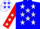 Silk - Blue, White Stars, White Star Red 'R' on Back, Red Sleeves With White Stars
