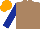 Silk - Buff, Saxe Blue sleeves, Orange cap