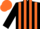 Silk - Black and Orange stripes, Orange cap
