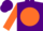 Silk - PURPLE, orange disc, purple bars on orange sleeves, purple cap