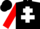 Silk - Black, White Cross of Lorraine, Red Bars on Sleeves, B
