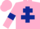 Silk - Pink, Dark Blue Cross of Lorraine and armlets