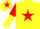 Silk - Yellow, Red star & cap, Red & Yellow halved sleeves