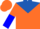 Silk - Neon Orange, Royal Blue Yoke and MSS, Orange and Blue Halved Sleeves, Orange C