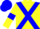 Silk - Yellow, Blue cross belts, armlets and cap