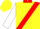 Silk - Yellow, Red Collar, Sash and G, Black Bars on White Sleeves, Yellow Cap