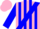 Silk - Pink, Blue Sash, Blue Stripes on Sleeves, Pink Cap