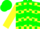 Silk - Green and Yellow Blocks, Green Chevrons, Yellow Sleeves