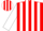 Silk - Red, White Stripes, White Bars on Sleeves, Red Ca