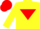 Silk - YELLOW, RED inverted triangle and cap