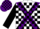 Silk - White, Purple cross belts, Purple and Black Blocks on Sleeves, Whit