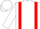 Silk - White, Red Braces, Black  'C' and Red 'H', Black Bars on White Sleeves