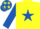 Silk - Yellow, Royal Blue star on body and cap, Royal Blue sleeves, Yellow stars
