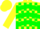 Silk - Yellow and Green Blocks, Green Chevrons On Yellow Sleeves, Green and Yellow C