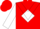 Silk - Red, Red RM in White Diamond, White Chevron on Sleeves