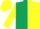 Silk - Dark Green and Yellow (halved), Yellow sleeves and cap