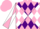 Silk - Pink, White and Purple Diamonds, Pink and White Diagonally Quartered