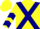 Silk - YELLOW, Navy Blue cross belts and Chevrons on Sleeves