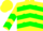Silk - Yellow, Green spots, Green Chevrons on S