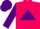 Silk - Fuchsia, Purple Triangle, Purple Sleeves, Purple Cap