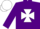 Silk - Purple, white maltese cross, white cap