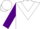Silk - WHITE, Purple Emblem, White Chevron on Purple Sleeves