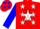 Silk - RED, blue 'RR' on white star, white stars on blue sleeves, red and blu