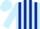Silk - Light Blue and Dark Blue stripes, Light Blue sleeves and cap