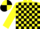 Silk - Yellow and Black check, Yellow sleeves, quartered cap