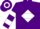 Silk - Purple, White Diamond Frame and 'P', White Diamond Hoop and Cuf