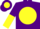 Silk - Purple, Purple 'SBS' on Yellow disc, Purple and Yellow Halved Sleeves, P