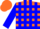Silk - Orange, Blue Blocks & Stripes on Sleeves, Orange Cap