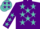 Silk - Purple, Turquoise Stars