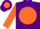 Silk - Purple,  Orange disc, Purple Bars on Orange Sleeves