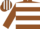 Silk - Brown, White hoops, striped cap