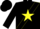 Silk - Black, Yellow Star Sash, Yellow Star on Sleeve