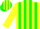Silk - Yellow and Green Halves, Green Stripes on Yellow Sleeves