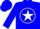 Silk - Blue / white star sleeve / white circle w/blue I W on ba